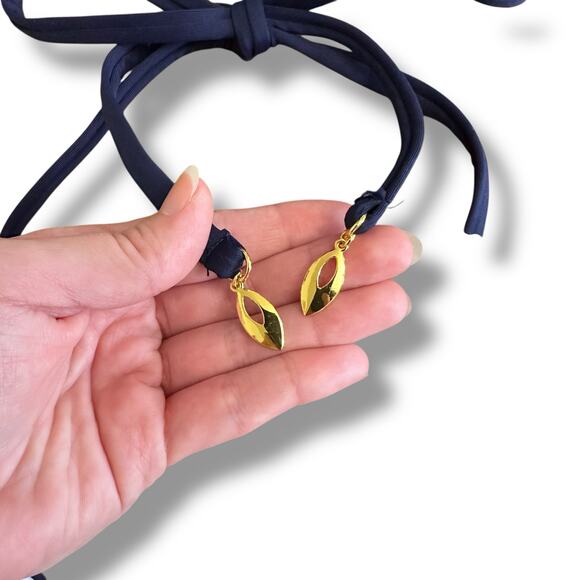 Trina Turk Swim Bikini‎ Top Medium US 6 Zebra Print Multicolor Stripe Halter NWT - Picture 5 of 9